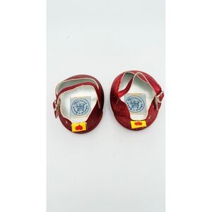 Build-A-Bear Workshop Red Glitter Mary Jane Shoes Heart Buckle Doll Accessories